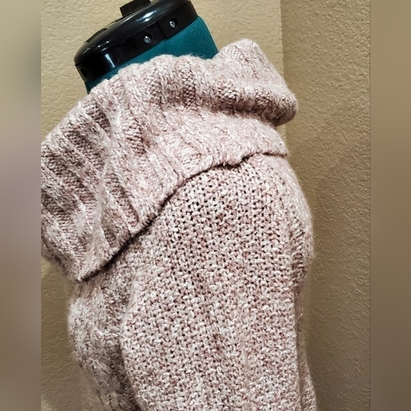 SLEEPING ON SNOW THE NEVES DUSTY ROSE MARBLE OFF SHOULDER SWEATER WOMEN SMALL - Picture 11 of 12